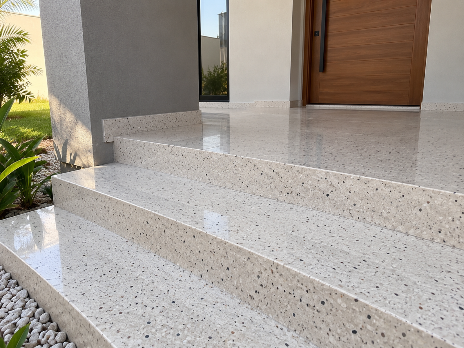 Piso de granilite — foto 2 da obra executada pela MRE Construções