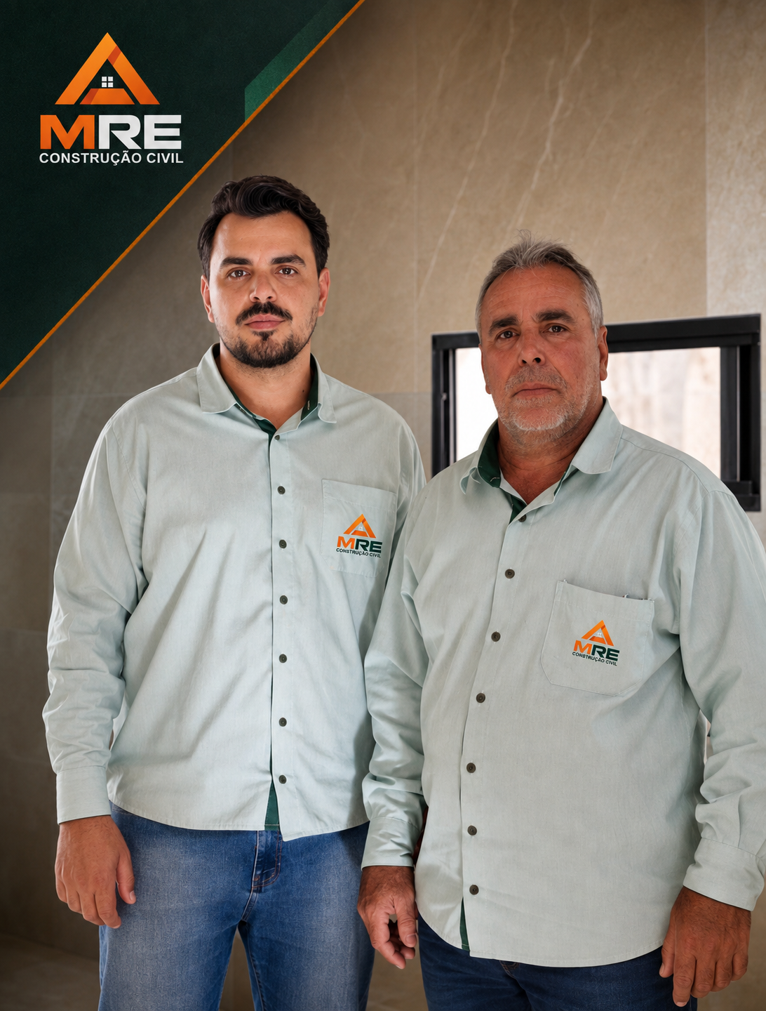 Eduardo e Reinaldo, sócios da MRE Construção Civil